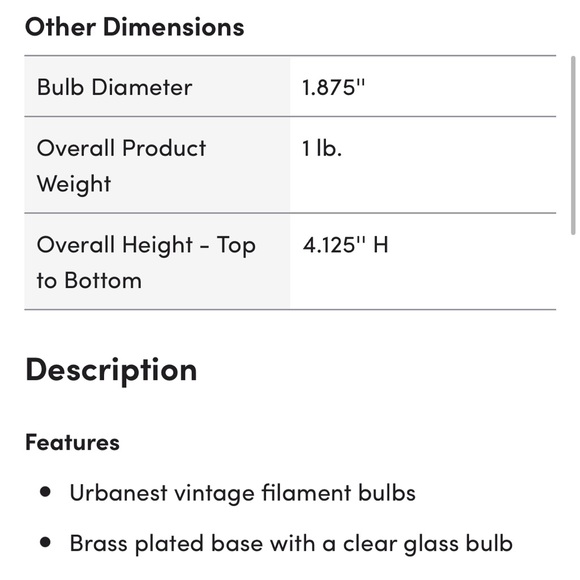 NWT Urbanest ST58 Edison Bulb with E12 Candelabra base - Set of 5 - Picture 8 of 9